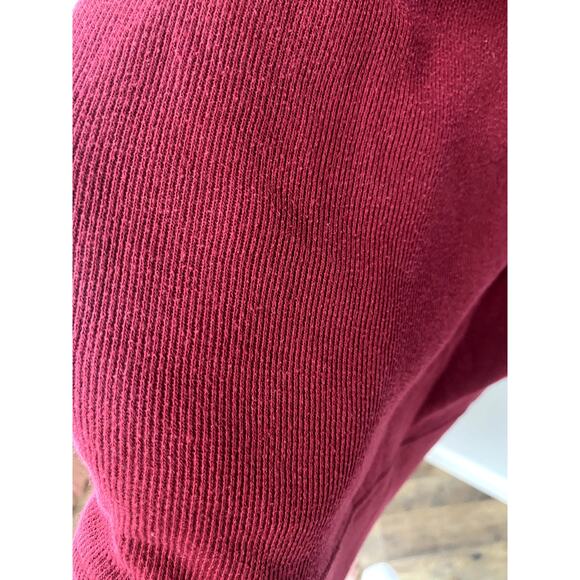 Vintage Monterey by Koret Maroon Ribbed Crochet Granny Square Crewneck 1X - Picture 6 of 6